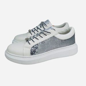 JUICY COUTURE White with Sequin Sneakers